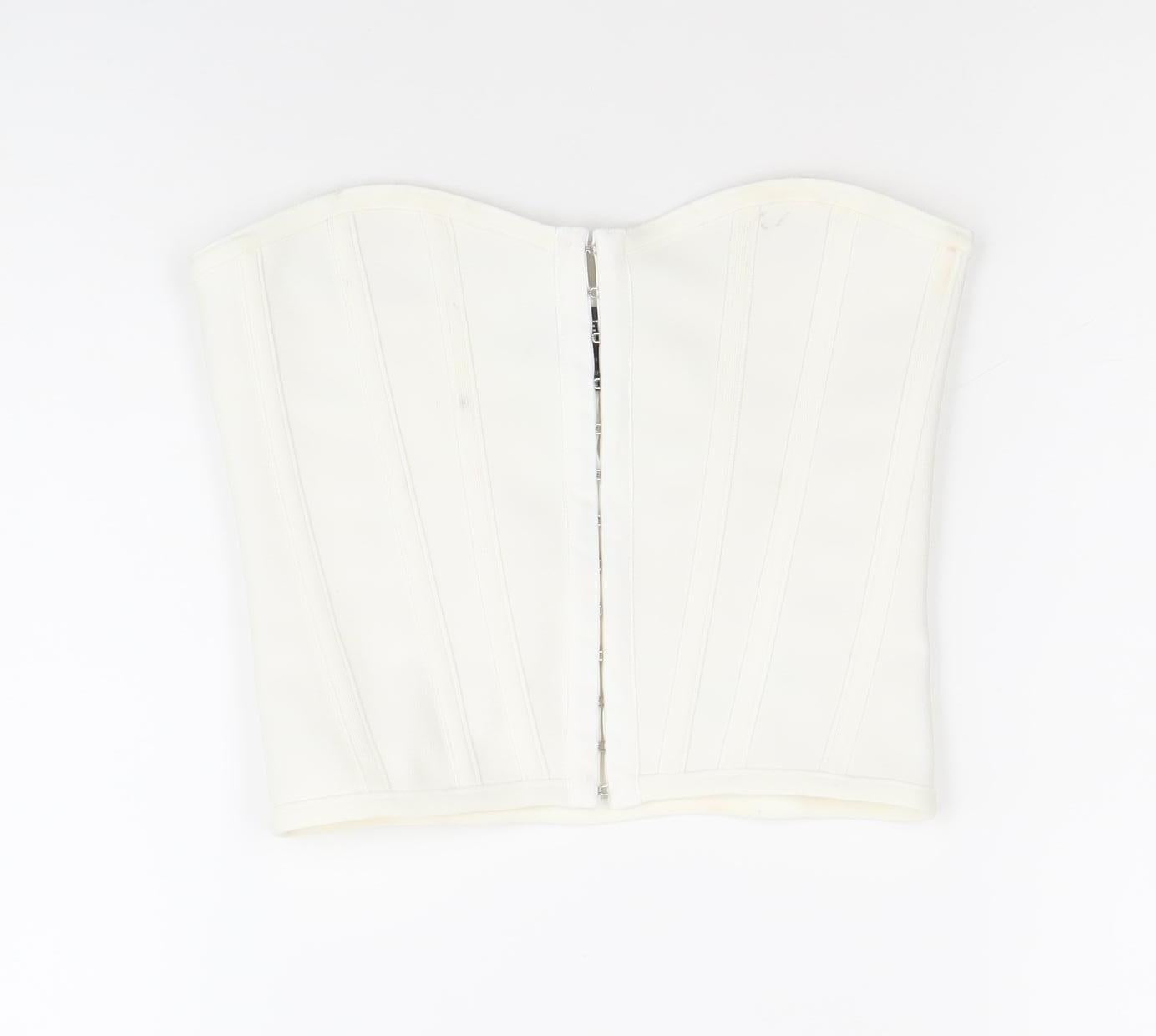 PrettyLittleThing Women White Size 6 Strapless Slim Fit Camisole Top