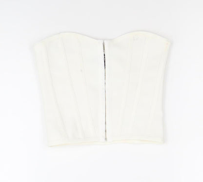 PrettyLittleThing Women White Size 6 Strapless Slim Fit Camisole Top