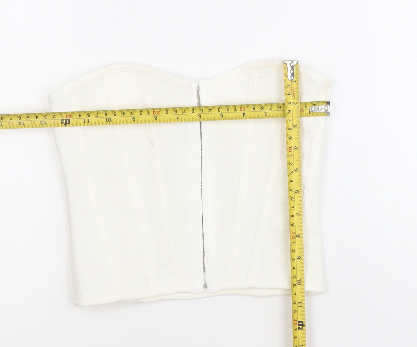 PrettyLittleThing Women White Size 6 Strapless Slim Fit Camisole Top