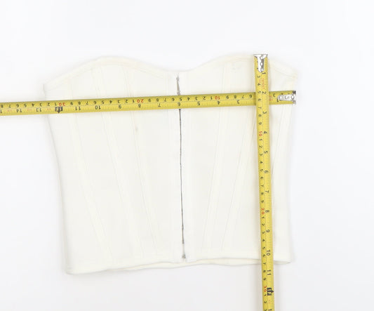 PrettyLittleThing Women White Size 6 Strapless Slim Fit Camisole Top