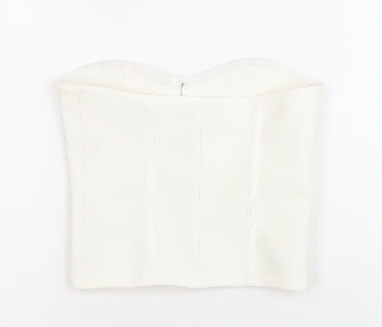 PrettyLittleThing Women White Size 6 Strapless Slim Fit Camisole Top