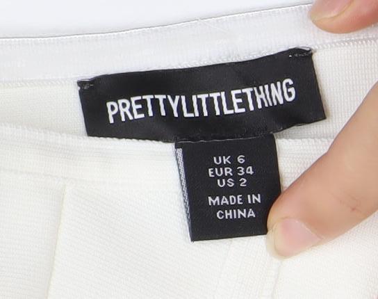 PrettyLittleThing Women White Size 6 Strapless Slim Fit Camisole Top