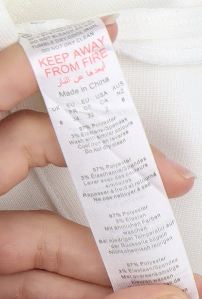 PrettyLittleThing Women White Size 6 Strapless Slim Fit Camisole Top