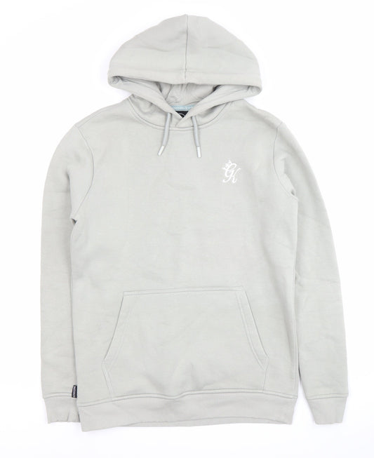 Mens UK Size XS Gym King Grey Pullover Hoodie