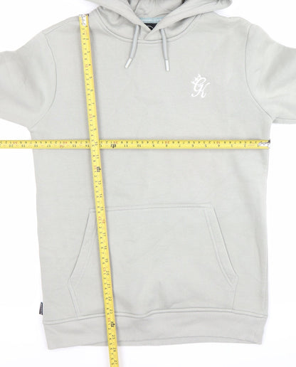 Mens UK Size XS Gym King Grey Pullover Hoodie