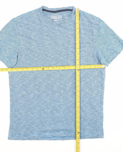 Next Men’s Blue Striped Cotton Crew Neck T-Shirt Size S