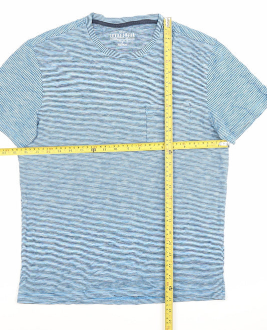 Next Men’s Blue Striped Cotton Crew Neck T-Shirt Size S