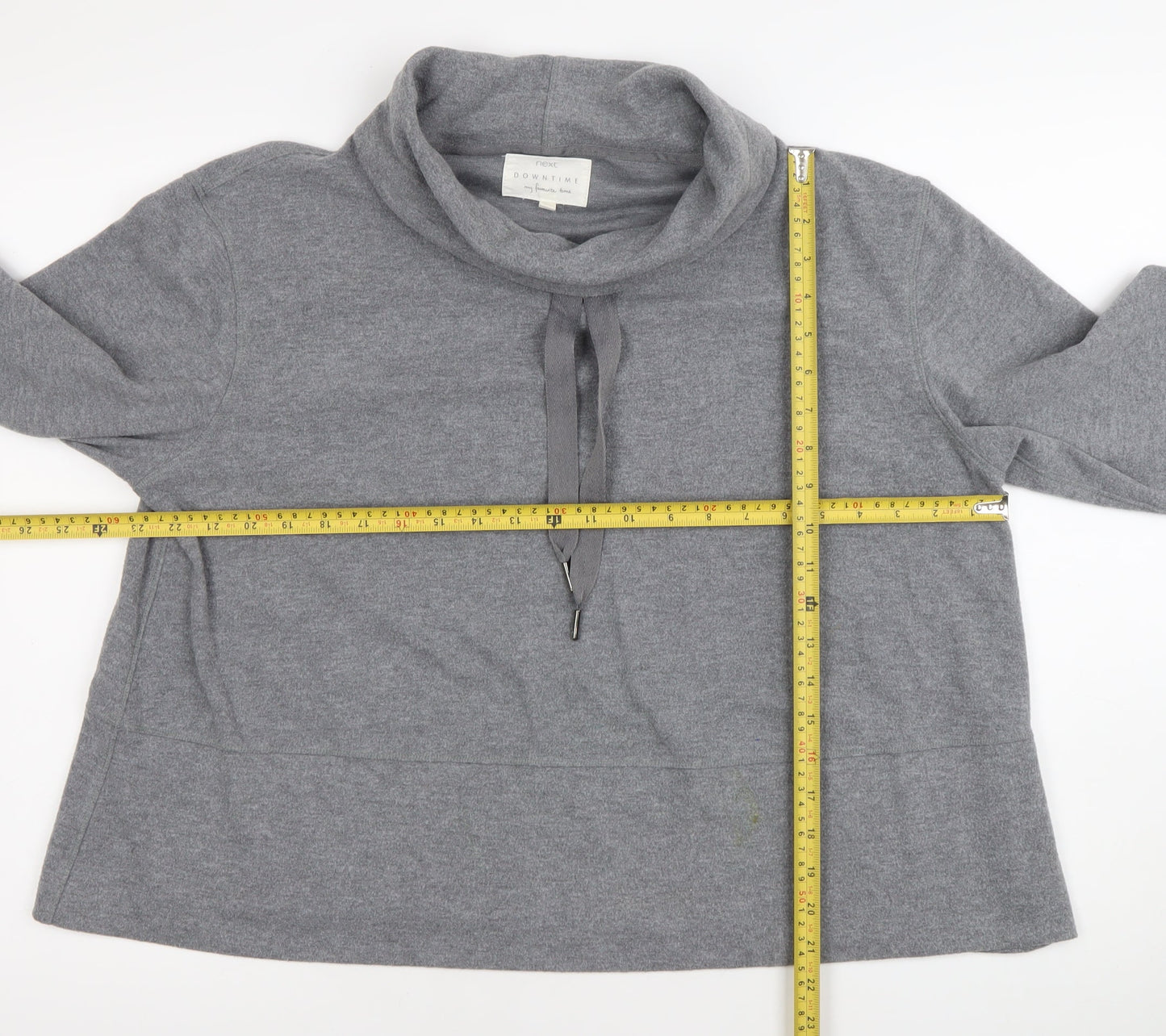 Next Women Grey Cowl Neck Pullover Sweatshirt Size 14