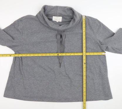 Next Women Grey Cowl Neck Pullover Sweatshirt Size 14