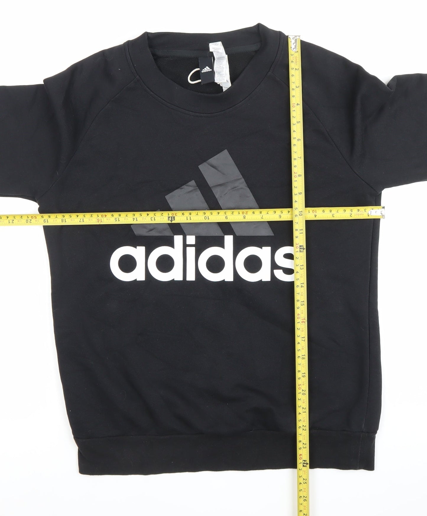 Adidas Womens Black Pullover Sweatshirt Size 12 Logo Sports Top