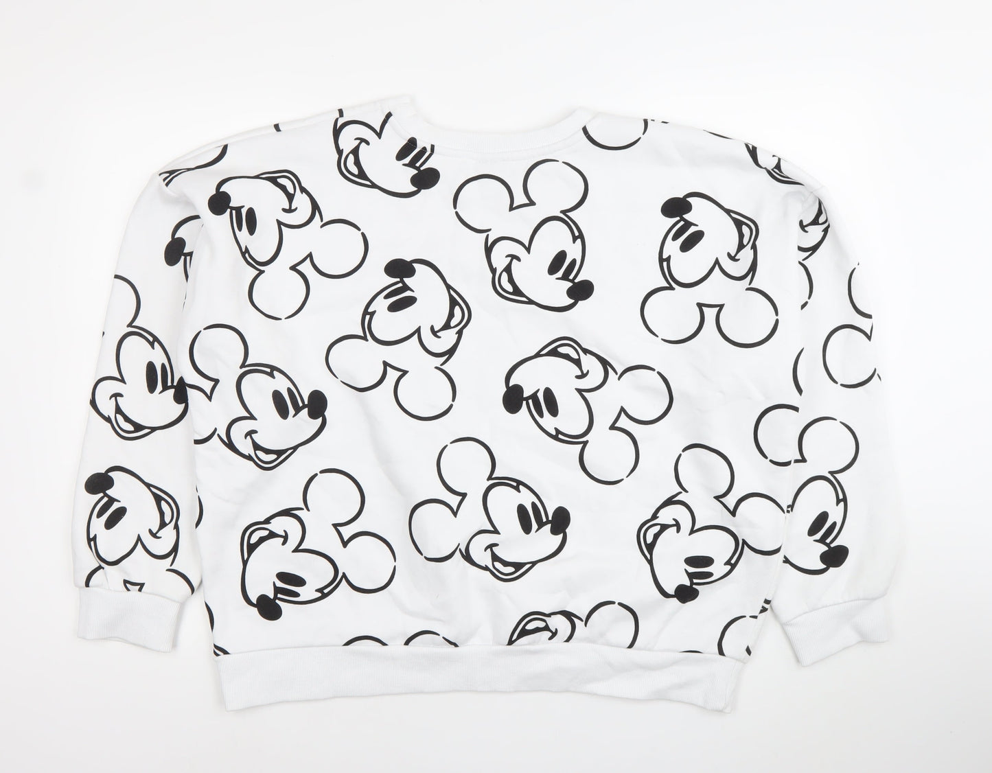 Unisex Adults UK Size L Disney White Pullover Sweatshirt