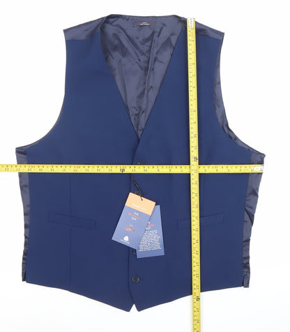 Mens UK Size 42 Marks and Spencer Regular Blue Suit Waistcoat