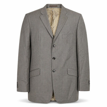 Jeff Banks Men’s Brown Checked Wool Blazer Jacket Size 42 Regular