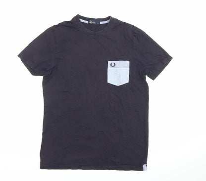 Mens UK Size S Fred Perry Black  T-Shirt