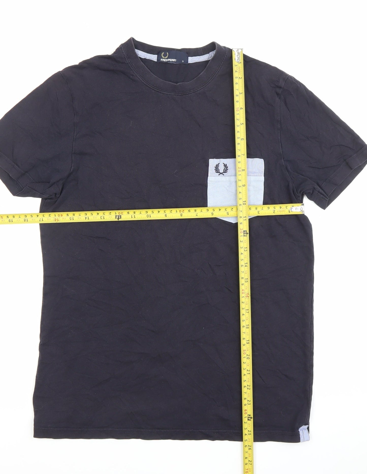 Mens UK Size S Fred Perry Black  T-Shirt