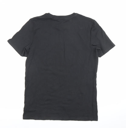 H&M Boys Black Halloween Pumpkin Sequin Graphic T-Shirt 12-13 Years