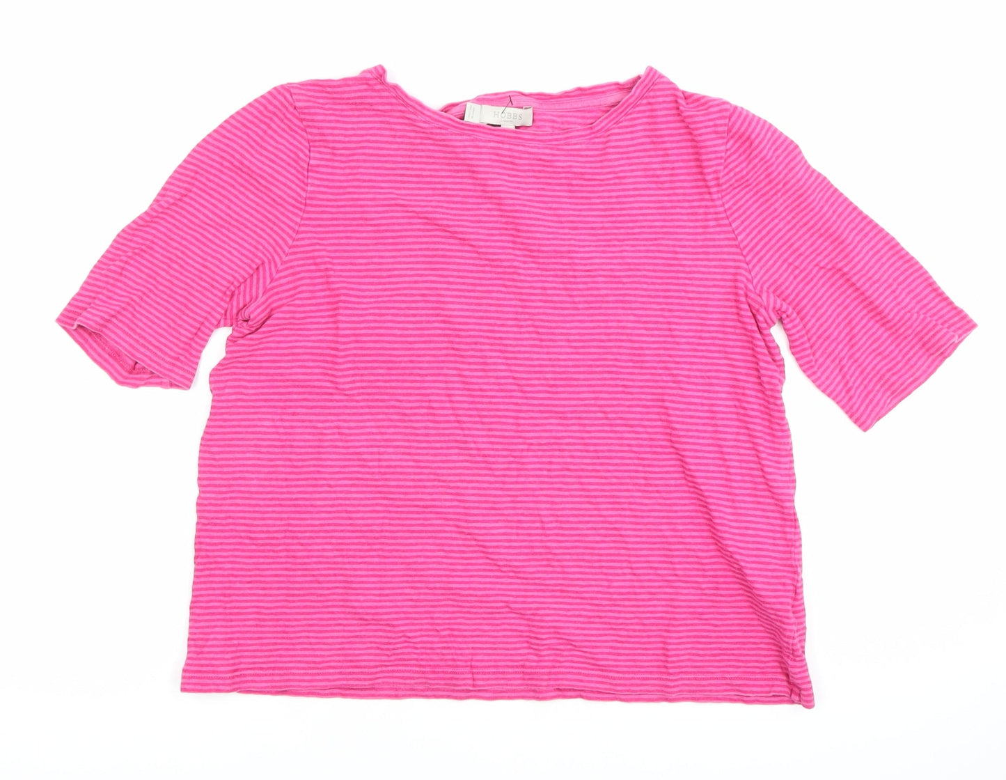 Womens UK Size M Hobbs Pink Basic T-Shirt