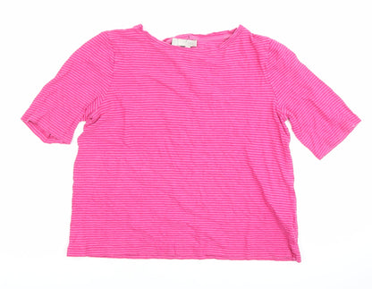 Womens UK Size M Hobbs Pink Basic T-Shirt