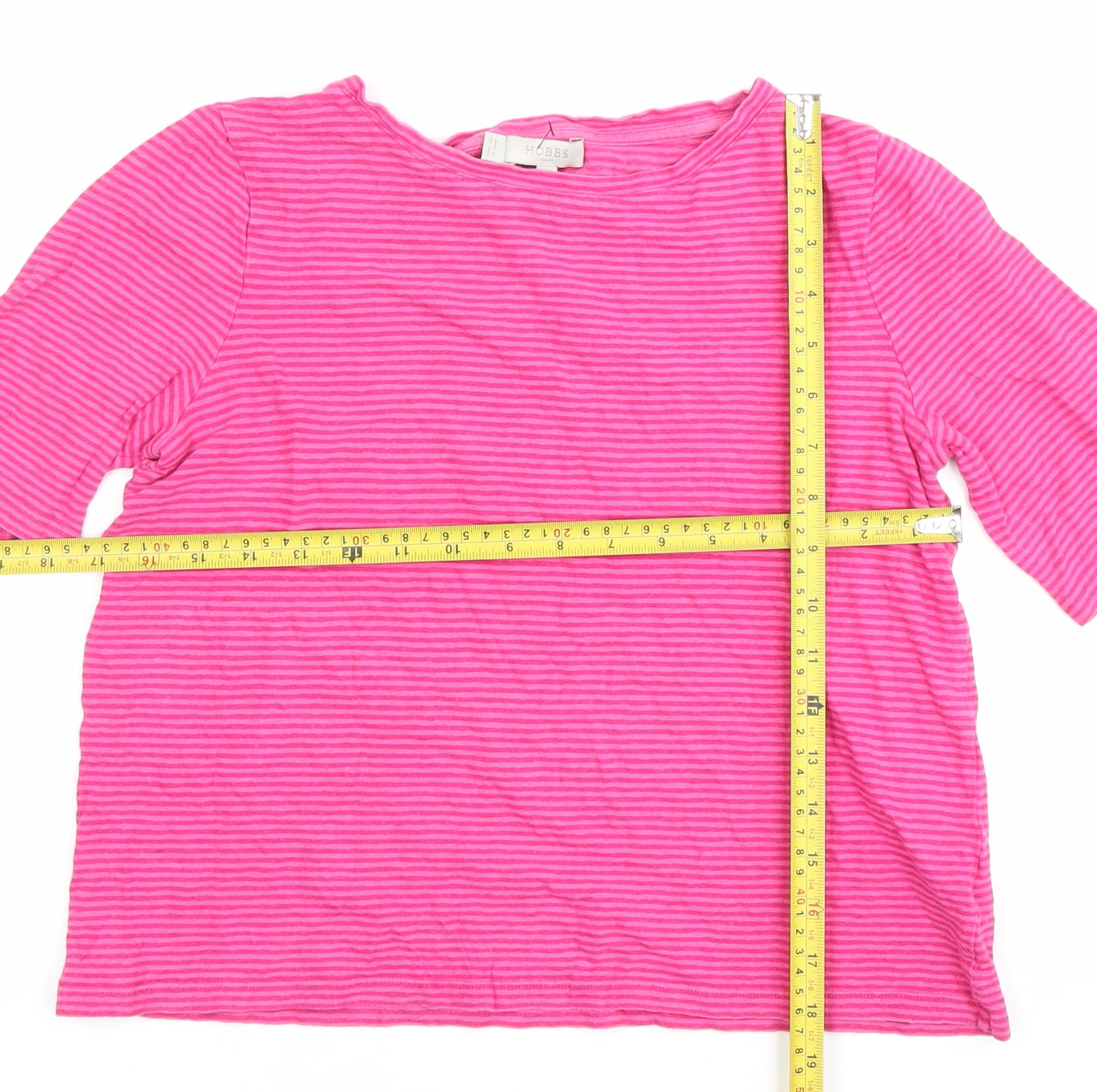 Womens UK Size M Hobbs Pink Basic T-Shirt