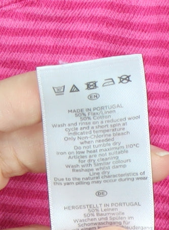 Womens UK Size M Hobbs Pink Basic T-Shirt
