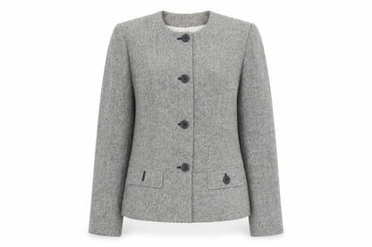 Happit Womens Grey Size 12 Single-Breasted Blazer Jacket