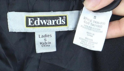 Edwards Womens Black Waistcoat S Regular Fit 5-Button Workwear Vest