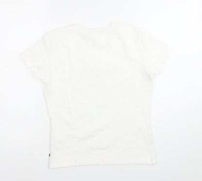 Mexx Womens White XL Scoop Neck Short Sleeve Stretch T-Shirt