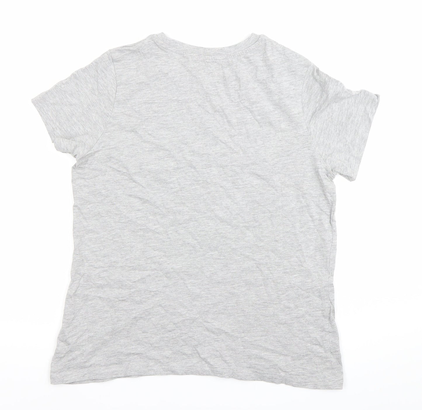 Womens UK Size 12 Lee Cooper Grey Basic T-Shirt