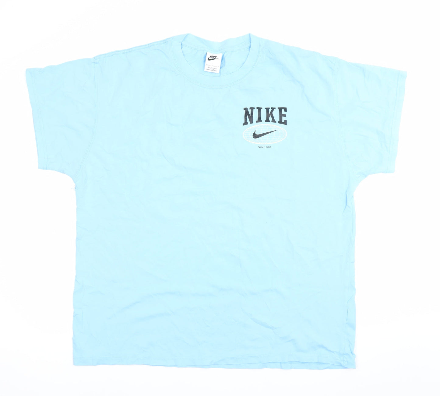 Nike Men’s Blue XL Graphic Logo Sports T-Shirt Cotton Crew Neck