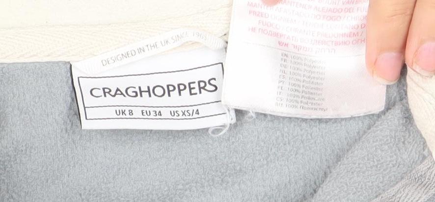 Craghoppers Women Grey XS Fleece Sweatshirt Half Zip Outdoor Hiking