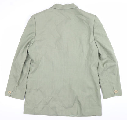 Viyella Womens Green Size 14 Single Breasted Suit Jacket