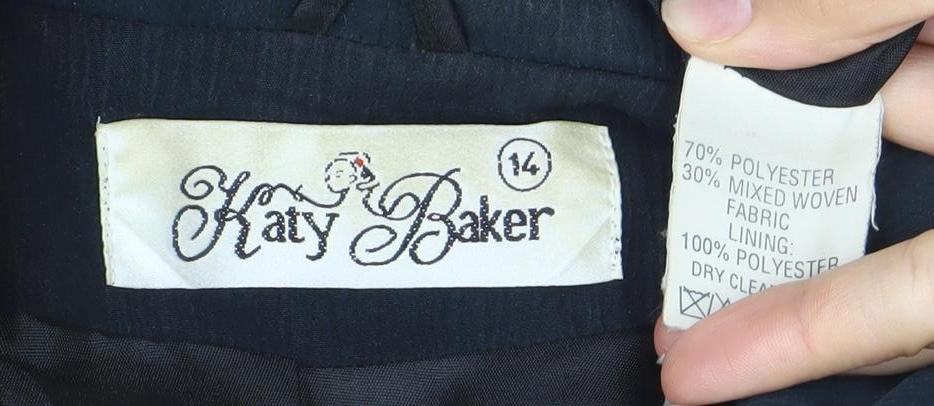 Katy Baker Women’s Black Size 14 Suit Jacket Six-Button Lined