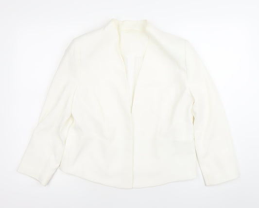 Wallis Women’s White Shawl Collar Suit Jacket Size 12 Work Formal