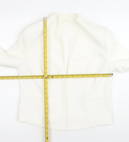Wallis Women’s White Shawl Collar Suit Jacket Size 12 Work Formal