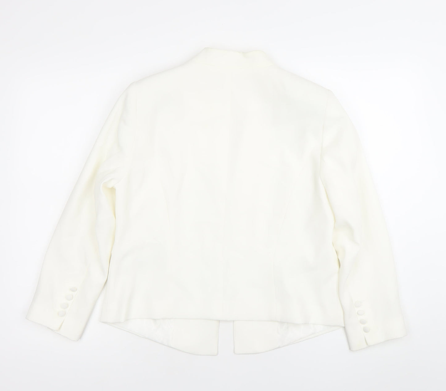 Wallis Women’s White Shawl Collar Suit Jacket Size 12 Work Formal