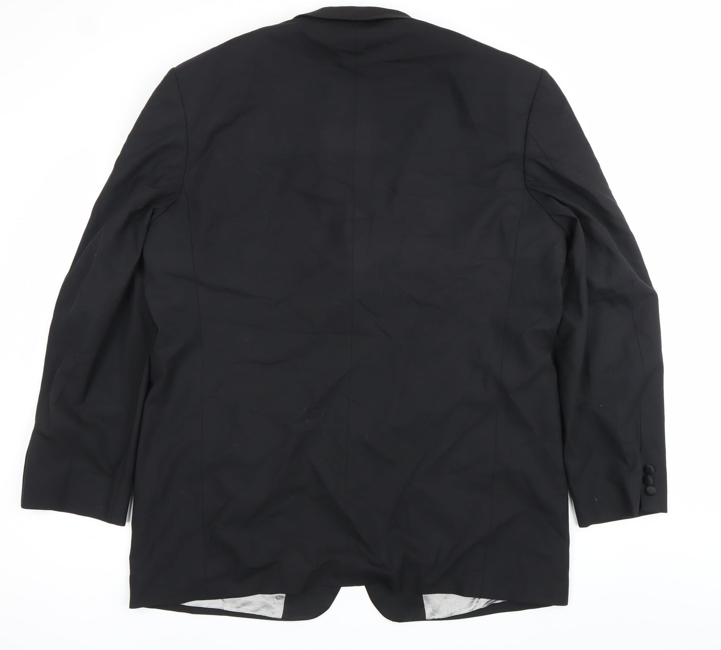 Balmain Men Black 46L Wool Blend Single-Breasted Blazer Jacket