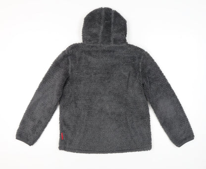 Peter Storm Girls Grey Fleece Hoodie Pullover Age 13 Years Outdoor Casual