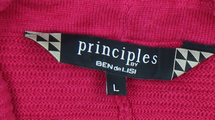Womens UK Size L Principles by Ben de Lisi Pink Cardigan Jumper