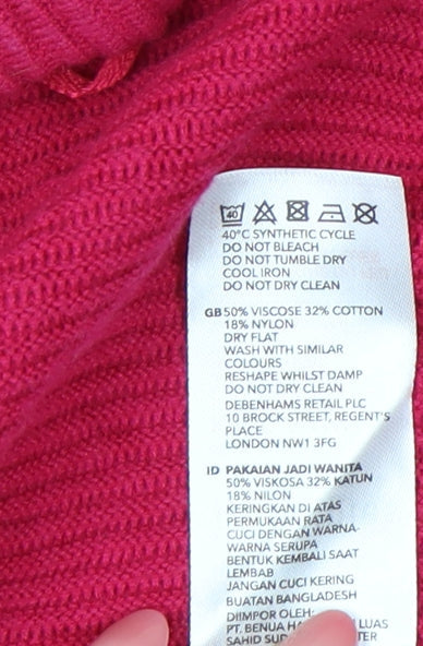 Womens UK Size L Principles by Ben de Lisi Pink Cardigan Jumper