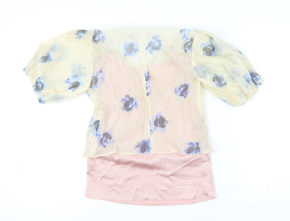 Womens UK Size 6 Marks and Spencer Multicoloured Wrap Blouse