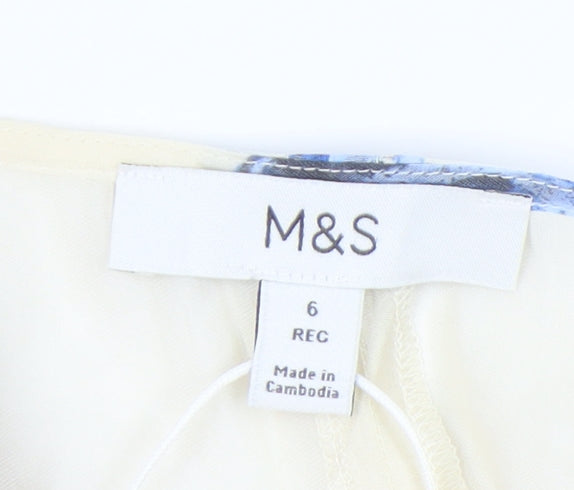Womens UK Size 6 Marks and Spencer Multicoloured Wrap Blouse