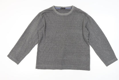 Punto Blanco Men’s Grey Cotton Blend M Crew Neck Pullover Jumper