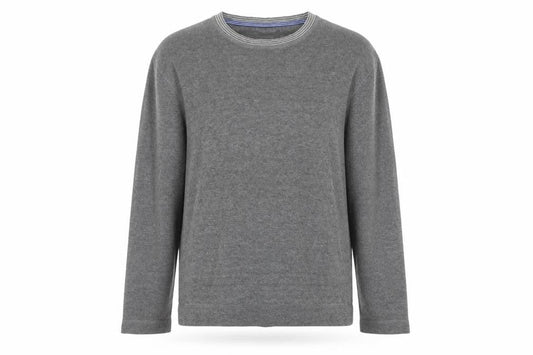 Punto Blanco Men’s Grey Cotton Blend M Crew Neck Pullover Jumper