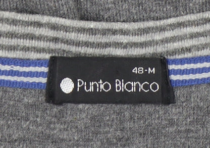 Punto Blanco Men’s Grey Cotton Blend M Crew Neck Pullover Jumper