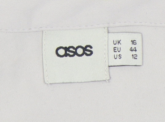 ASOS Women’s Grey Faux Fur Trim Short Pencil Skirt Size 16