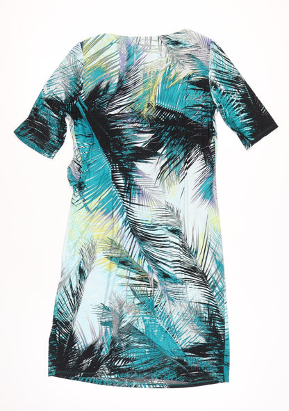 Marks and Spencer Womens Multicoloured Tropical Sheath Dress Size 14