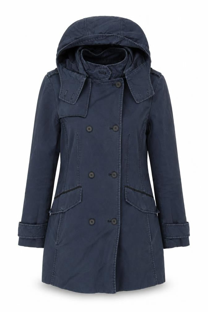 Womens UK Size S Zara Blue Trench Coat