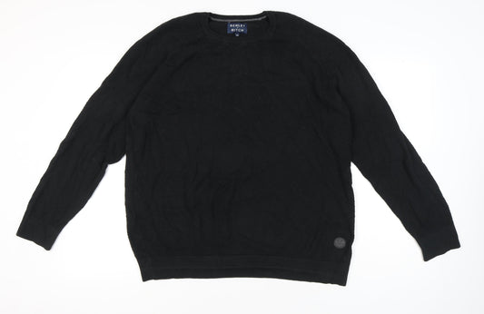 Bewley & Ritch Men’s Black 2XL Pullover Cotton Blend Jumper