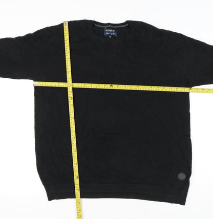 Bewley & Ritch Men’s Black 2XL Pullover Cotton Blend Jumper