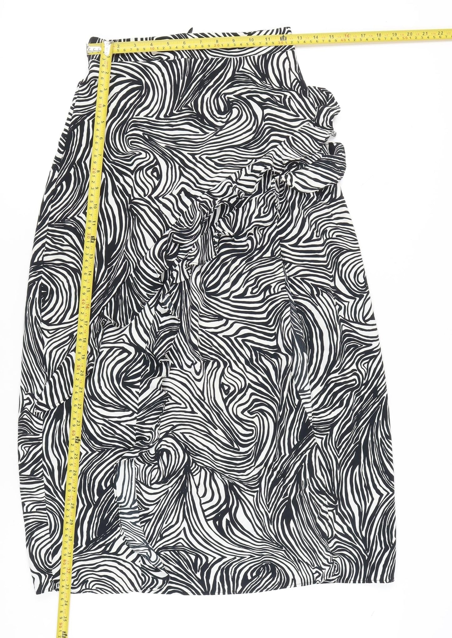 Womens UK Size 6 Topshop Straight & Pencil Chiffon Skirt